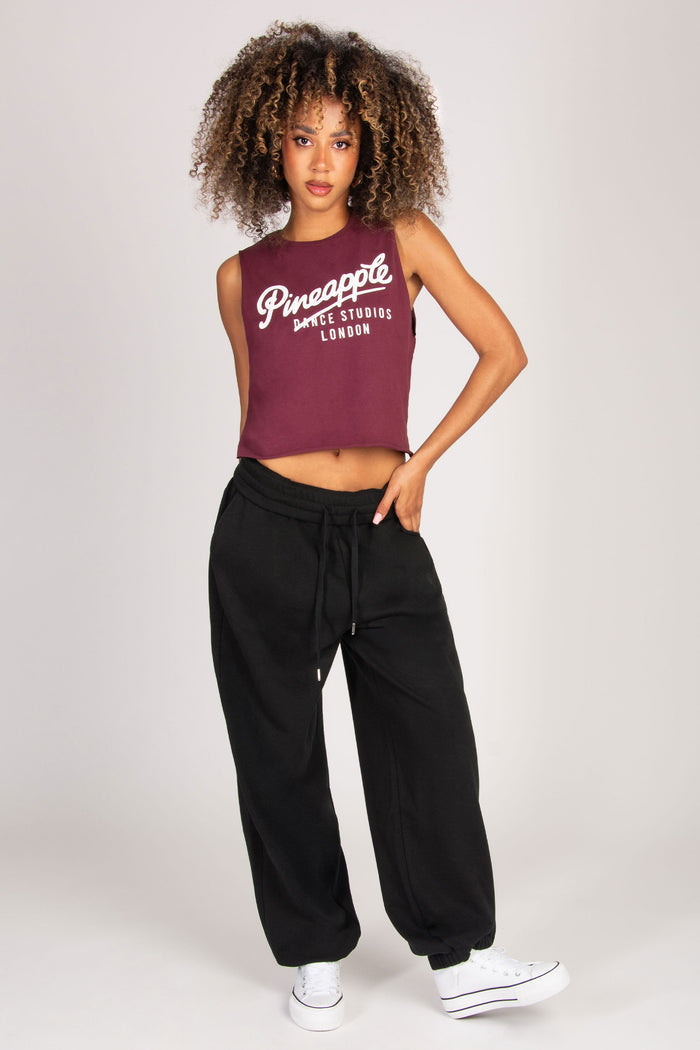 Pineapple Dance Studios raw edge crop vest top