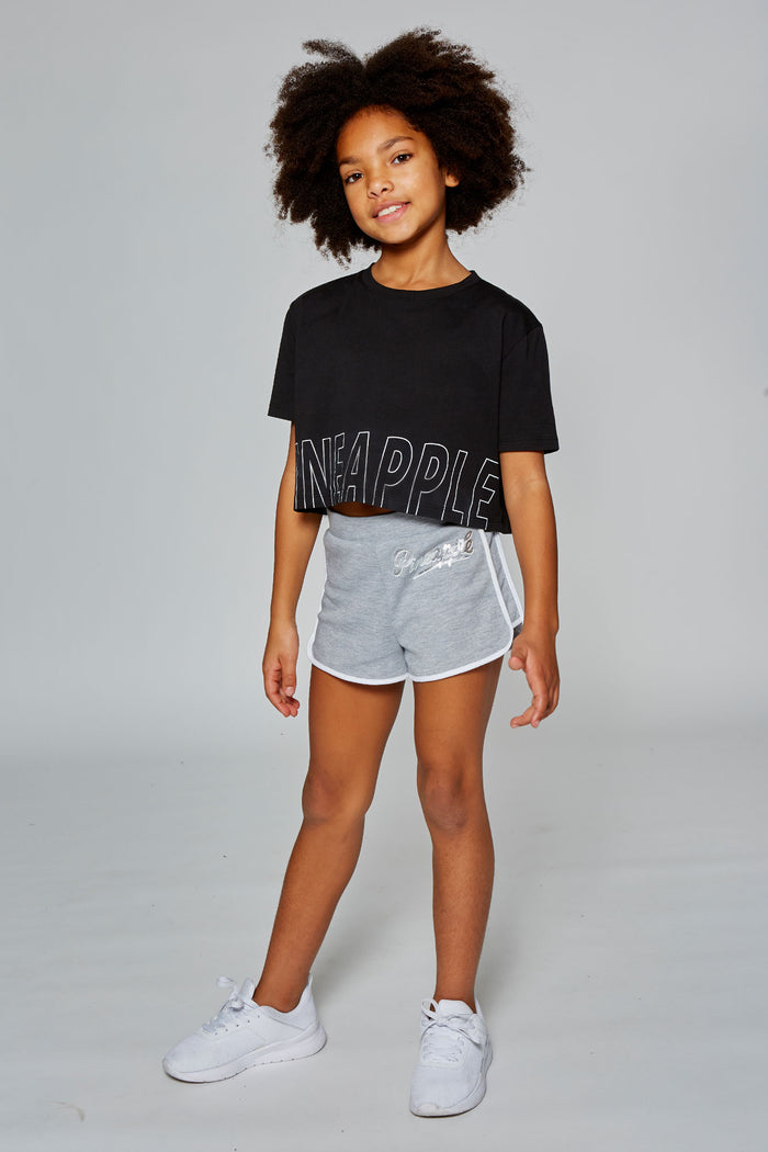 Girl wearing Grey Marl Sporty Shorts