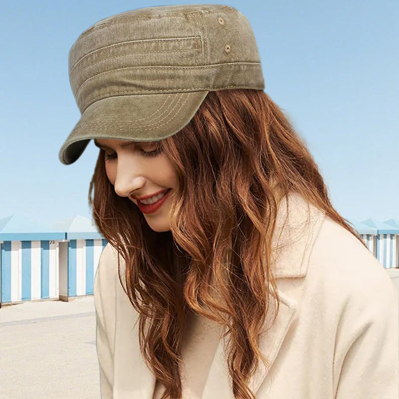 üì¢üì¢30% OFF‚è∞ Flat-Top Duckbill Cap ‚Äì Fashionable, Breathable, Distressed