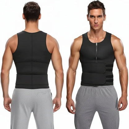 Men's Shapewear Sauna Vest Waist Trainer Double Beltüî•