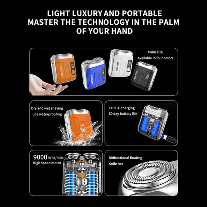 ‚ö° LIMITED-TIME 30% OFF! üí• Portable Mini Men's Electric Shaver ‚Äì AI Beard Sensing, Magnetic Head, Fast Charge ‚ú®