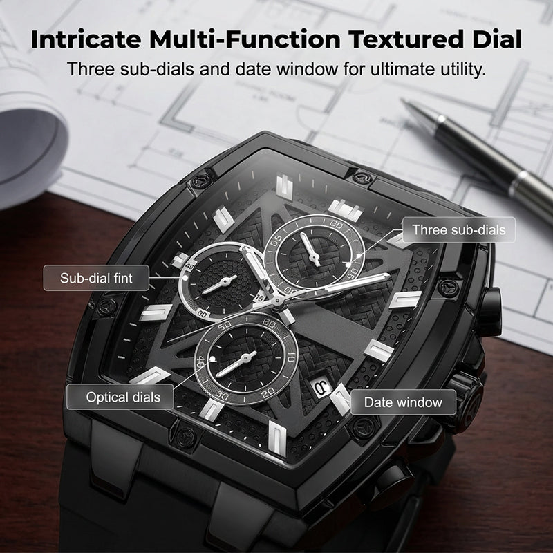 üî•Modern Barrel-Shaped Case Watch for Men