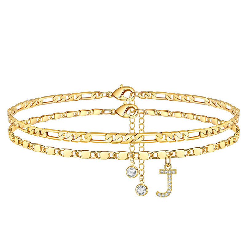 üíñ Layered Gold Ankle Bracelet for Women