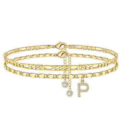 üíñ Layered Gold Ankle Bracelet for Women
