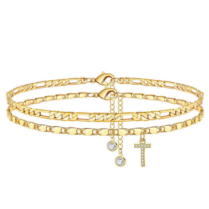 üíñ Layered Gold Ankle Bracelet for Women