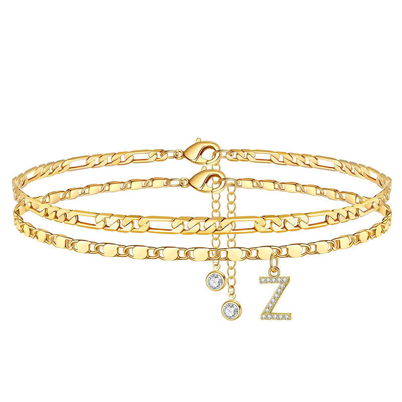 üíñ Layered Gold Ankle Bracelet for Women
