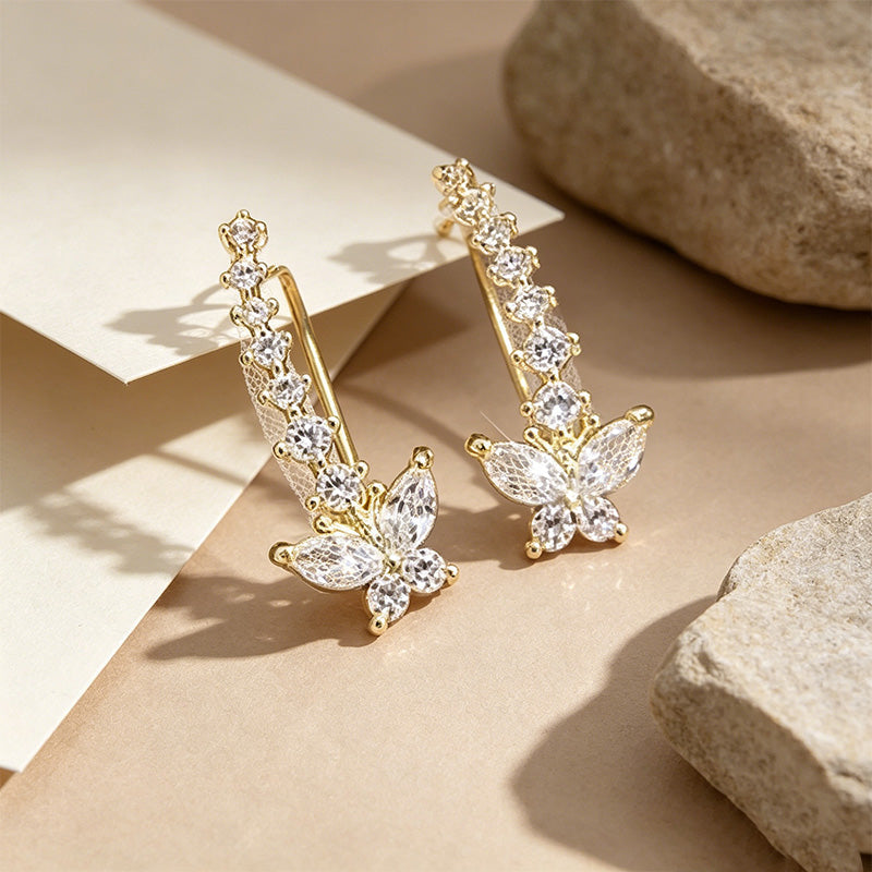 üíïSparkling Butterfly Crawler Earrings