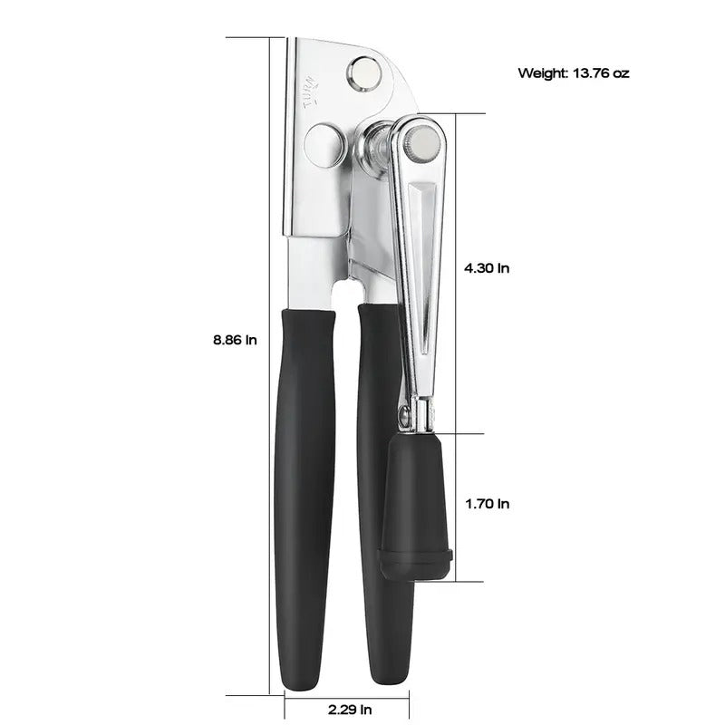 Ergonomic Manual Can Opener with 360¬∞ Rotating Handle