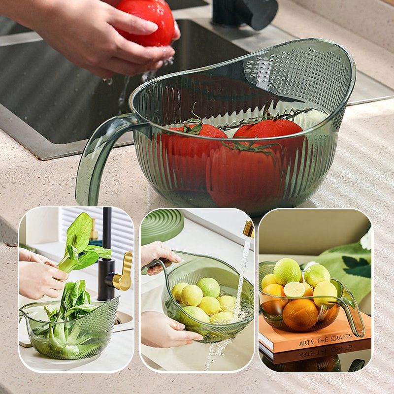 üçö  Multipurpose Rice Washing Bowl Strainer with Handle