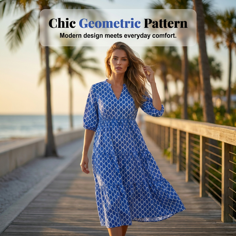 üì¢üì¢30% OFF !! ‚è∞Women's Casual Bohemian Printed Maxi Dress