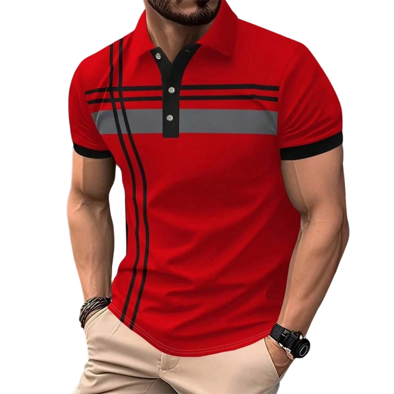 üéÅNew Arrivalüí•Men's Striped Short Sleeve Collared Topüåø