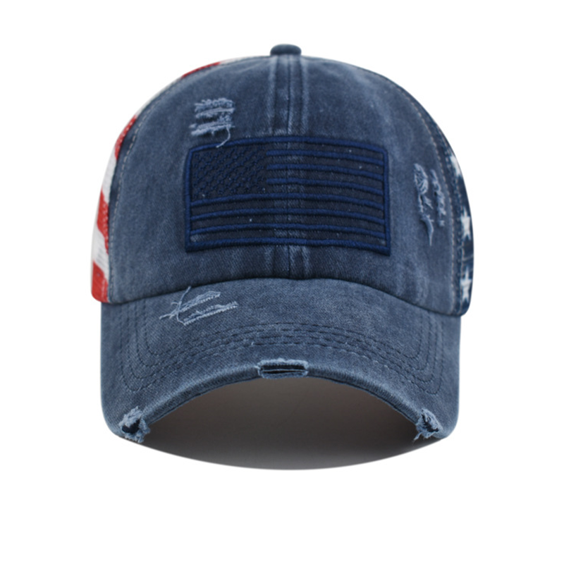 ‚è∞Distressed American Flag Mesh Baseball Cap