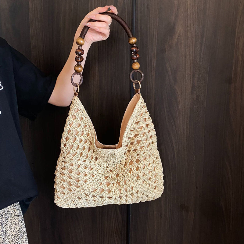 üèùÔ∏èArtisanal Woven Tote with Inner Lining