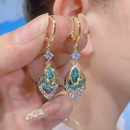 ‚ú®Sky Blue Drop Dangle Hoop Earrings