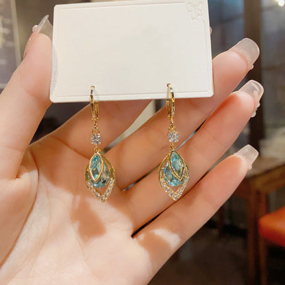 ‚ú®Sky Blue Drop Dangle Hoop Earrings