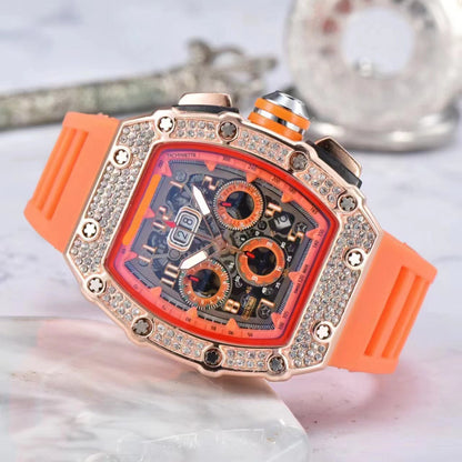 üì¢üì¢40% OFF !! ‚è∞ Luxury Men's Tonneau-Shaped Watch with Rhinestone Embellishment