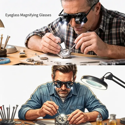 üî¨ LIMITED-TIME 49% OFF! ‚ú® Precision LED Magnifier Glasses ‚Äì Interchangeable Lenses, Dual LED, Hands-Free üí°