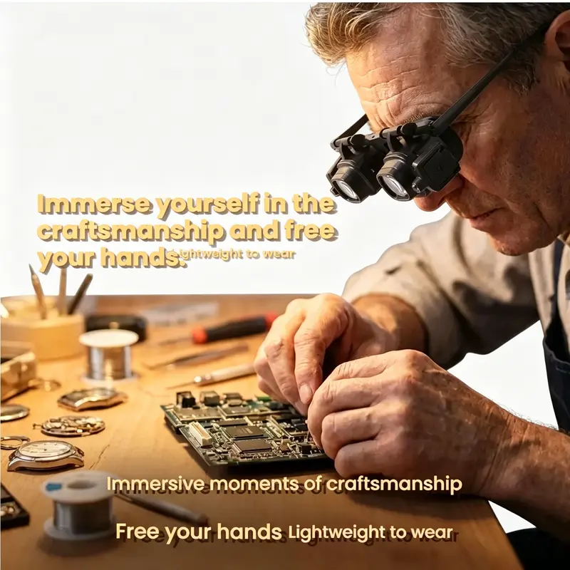 üî¨ LIMITED-TIME 49% OFF! ‚ú® Precision LED Magnifier Glasses ‚Äì Interchangeable Lenses, Dual LED, Hands-Free üí°