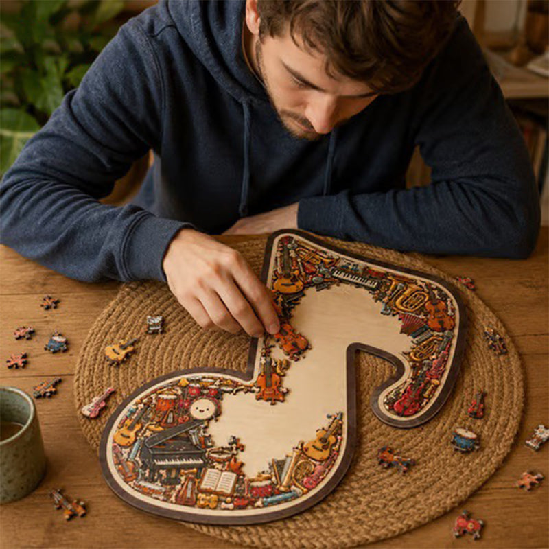 Wooden Musical Note Jigsaw Puzzleüé∂üß©