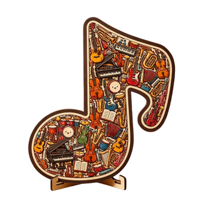 Wooden Musical Note Jigsaw Puzzleüé∂üß©