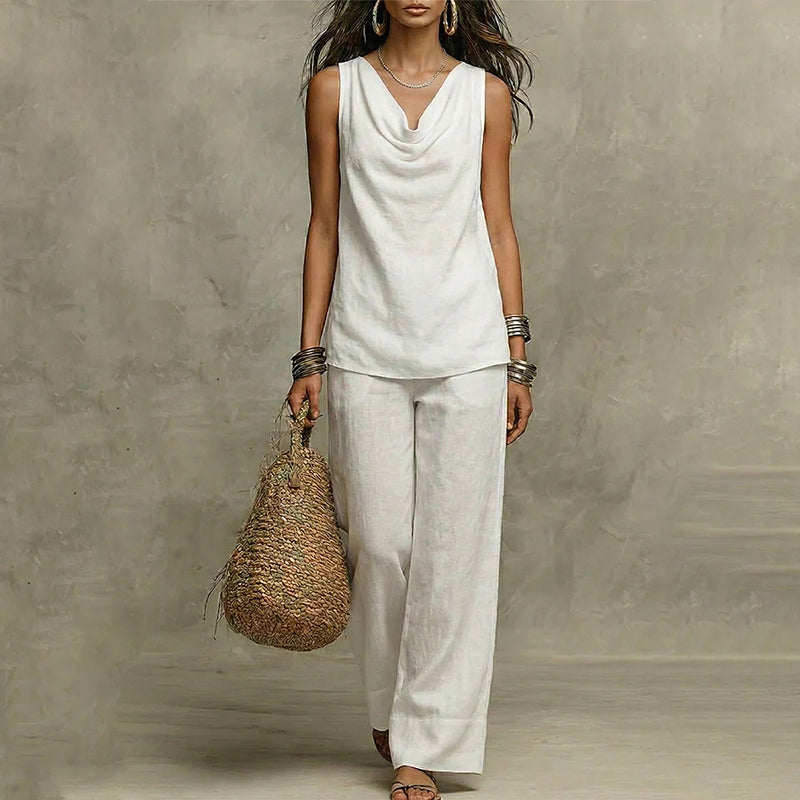 üåô Elegant Cowl Neck Lounge Set ‚Äì Soft knit & relaxed fit
