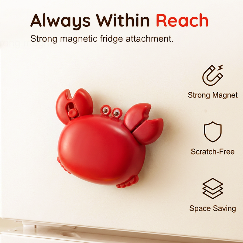 ü¶Ä  Multifunctional Magnetic Crab-Shaped Bottle Opener ‚Äì Strong magnet & rust-proof ‚Äì Catches caps, great for fridge or bar