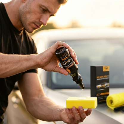 üöó LIMITED-TIME 30% OFF! üí• Ultimate Headlight Renovation Liquid ‚Äì Removes Yellowing, UV Protection, Kit Included ‚ú®