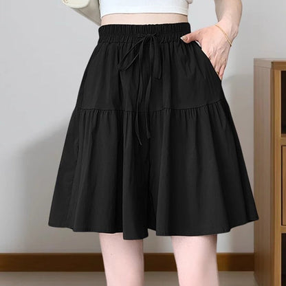 High Waist Ruffle Skirt Pants for Women ‚Äì Wide Leg Culottes, Flowy & Comfyüíï