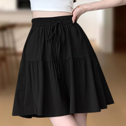 High Waist Ruffle Skirt Pants for Women ‚Äì Wide Leg Culottes, Flowy & Comfyüíï