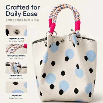 üëú LIMITED-TIME 40% OFF! üí• Cute Polka Dot Handbag for Women ‚Äì Classic Dot Print, Roomy, Everyday Chic ‚ú®