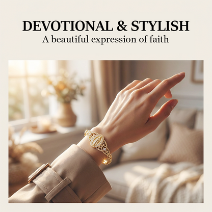 Elegant Hollow Flower Virgin Mary Bracelet ‚ú®