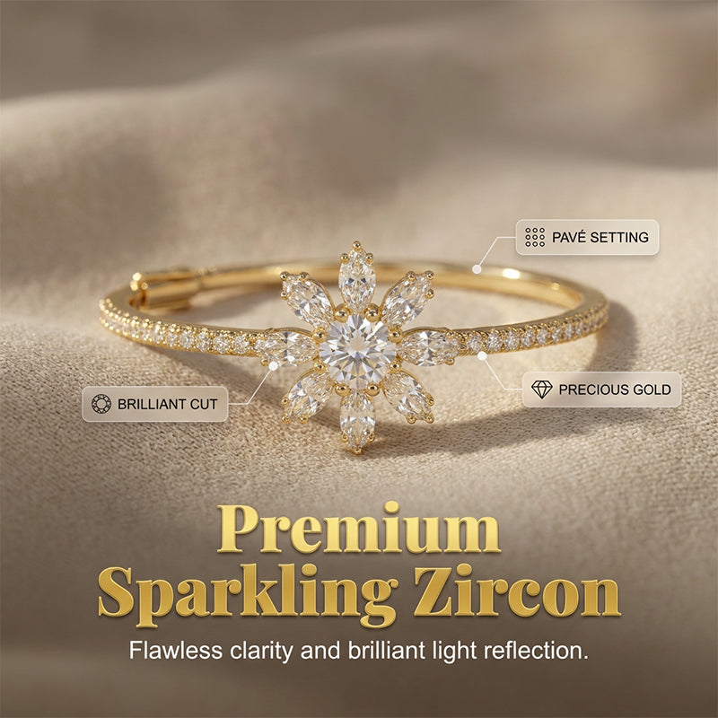 ‚ùÑÔ∏èElegant Snowflake Zircon Hoop Earrings ‚ú®
