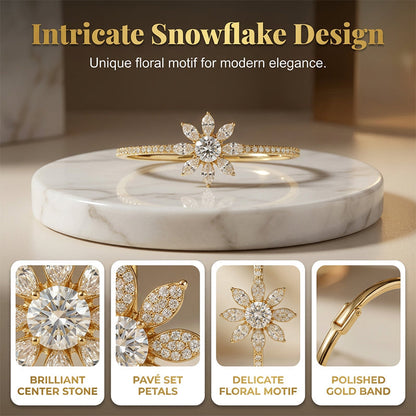 ‚ùÑÔ∏èElegant Snowflake Zircon Hoop Earrings ‚ú®