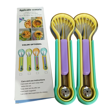 Multi-Functional Fruit Melon Baller Scoop Set üçà