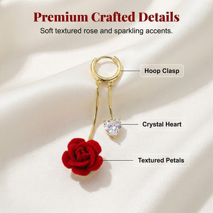 üì¢üì¢40% OFF !! ‚è∞French Vintage Red Rose Dangle Earrings