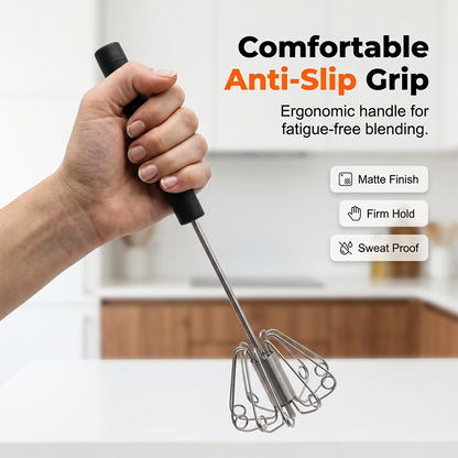 üéÅüî•Stainless Steel Semi-Automatic Hand Egg Beater