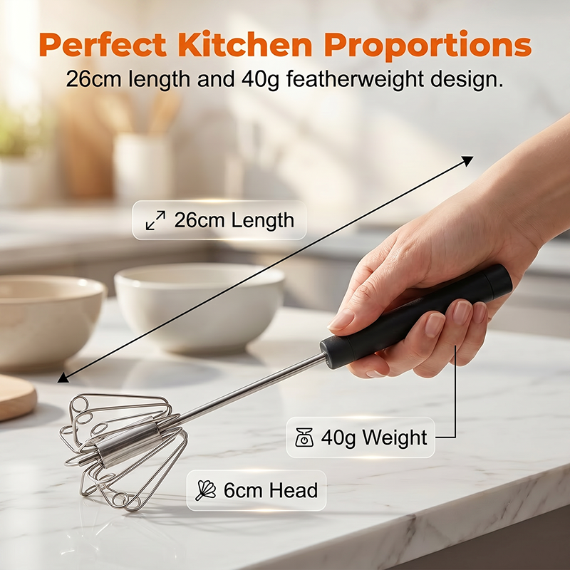 üéÅüî•Stainless Steel Semi-Automatic Hand Egg Beater