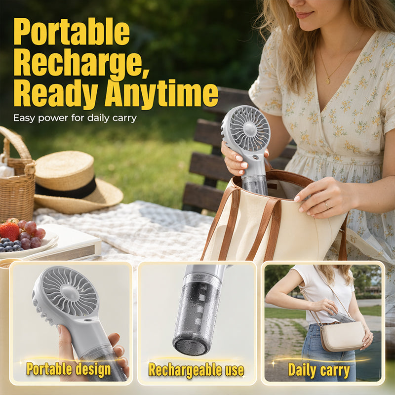 üßäPortable Handheld Mist Cooling Fan ‚ùÑÔ∏è