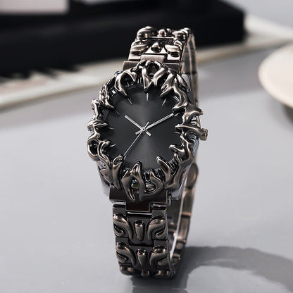 ‚åö Creative Claw-Shaped Quartz Watch ‚Äì Red Dial, Sculptural Bracelet, Statement Style üî•