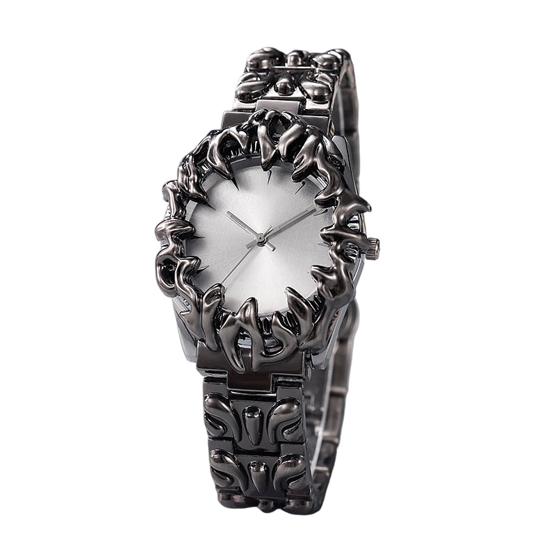 ‚åö Creative Claw-Shaped Quartz Watch ‚Äì Red Dial, Sculptural Bracelet, Statement Style üî•
