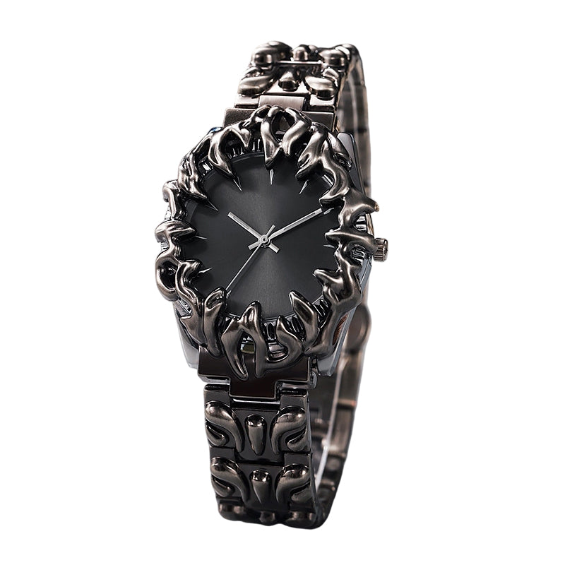 ‚åö Creative Claw-Shaped Quartz Watch ‚Äì Red Dial, Sculptural Bracelet, Statement Style üî•