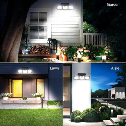 üì¢üì¢40% OFF !! ‚è∞Solar 3-Heads Wall Light With Sensor Lighting Function