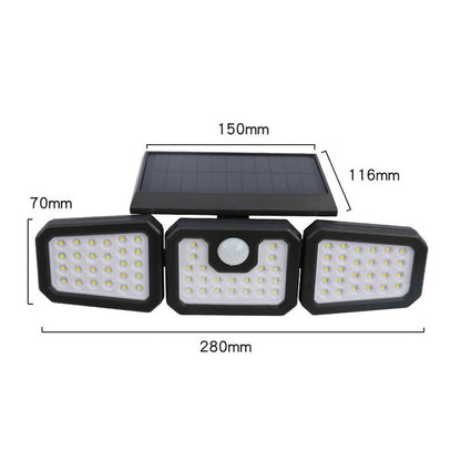 üì¢üì¢40% OFF !! ‚è∞Solar 3-Heads Wall Light With Sensor Lighting Function