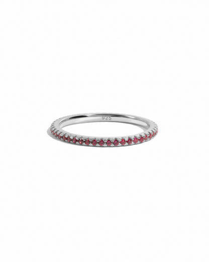 Ruby Birthstone Eternity Ring