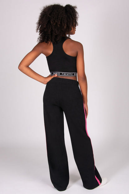 Stripe Panel Wide Leg Joggers