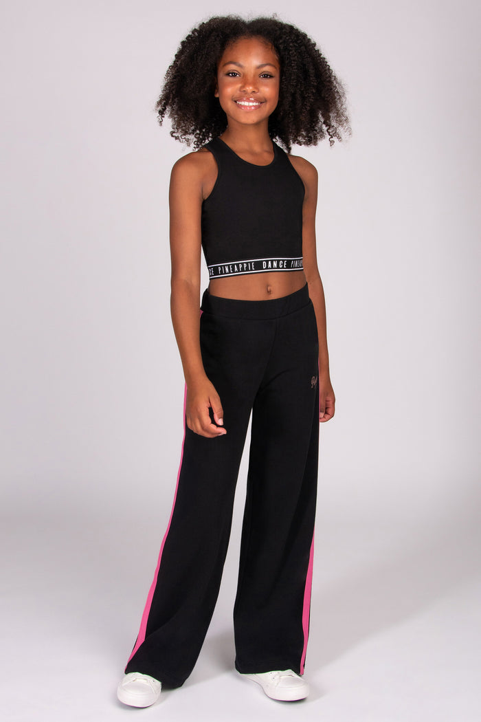 Stripe Panel Wide Leg Joggers