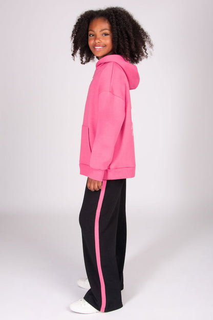 Stripe Panel Wide Leg Joggers