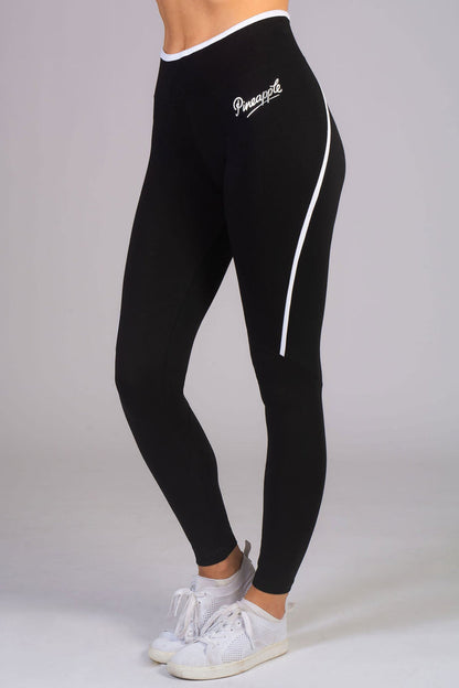 Women's basic black leggings in cotton polyester from Pineapple Dance Studios