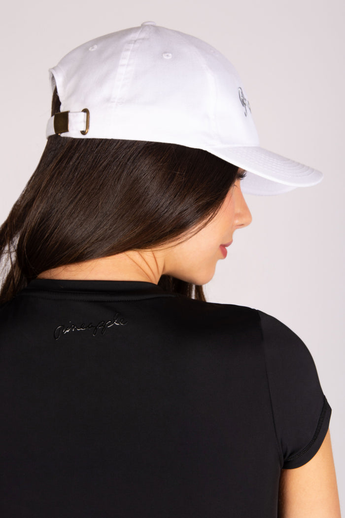 Detail shot of the back of the fitted t-shirt
