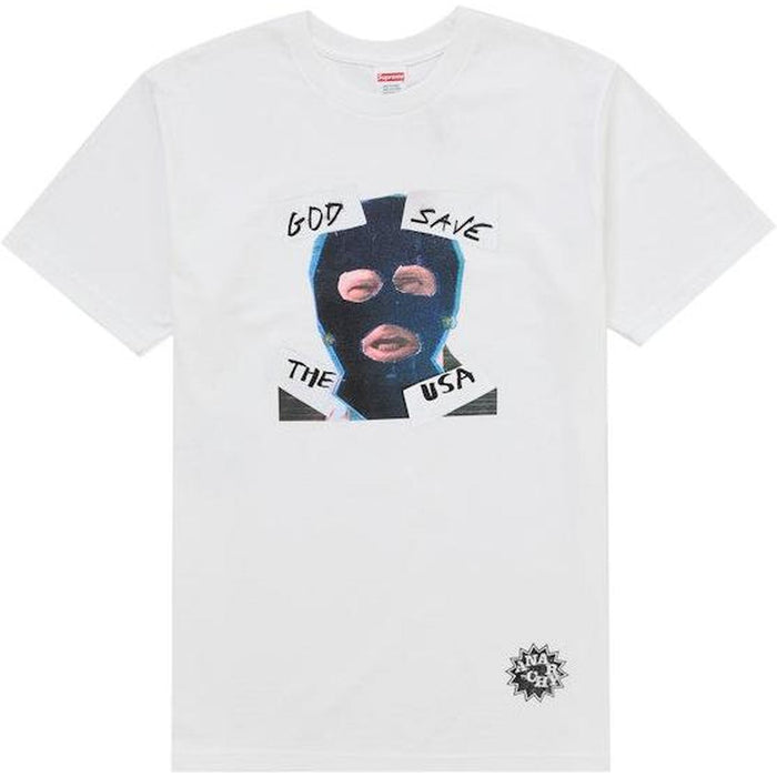 Supreme God Save Us Tee White